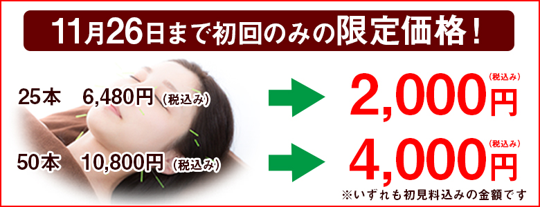美容鍼クーポン