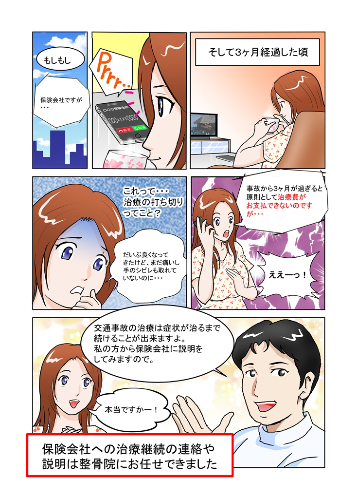 マンガで分かる交通事故の施術6