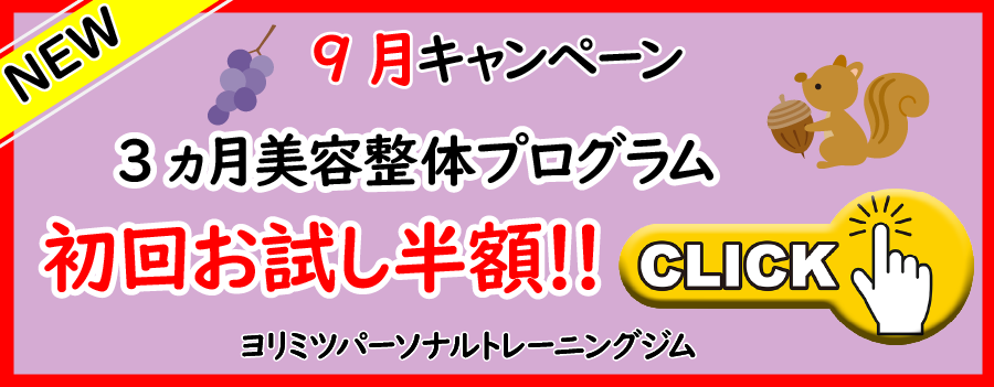 9月美容液パック美容整体プログラム